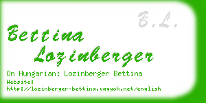 bettina lozinberger business card